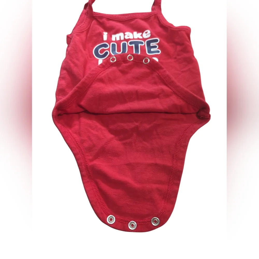 Garanimals Red I Make Cute Look So Easy Bodysuit Size 0-3 Months.